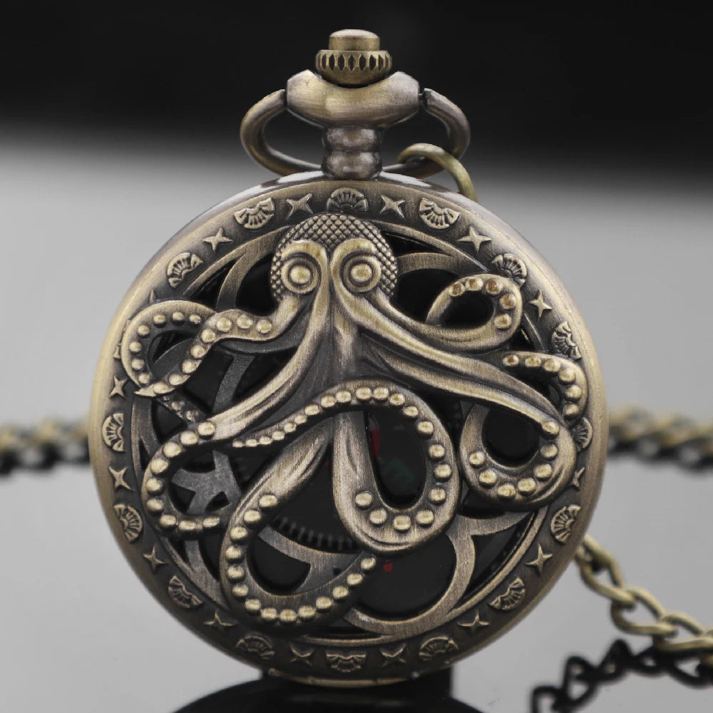 Montre de Poche Nautique Vintage avec Design Octopus