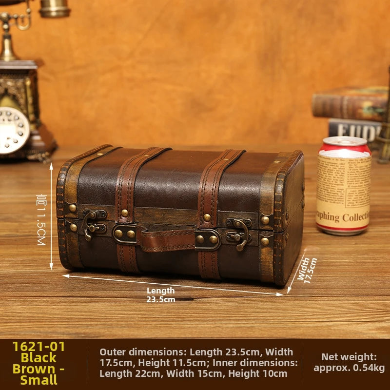 Joyau d'Élégance : Coffre en Bois Antique
