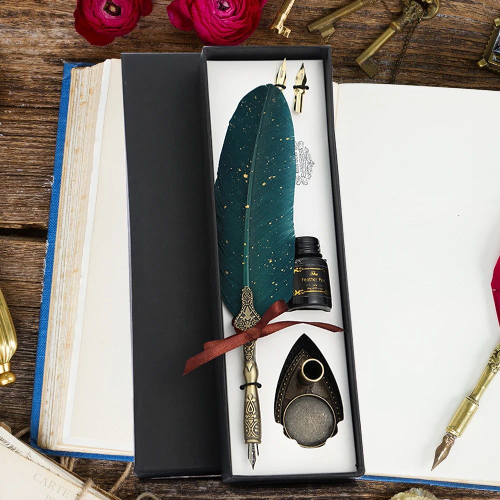Stylo Plume Calligraphie Vintage Élégance
